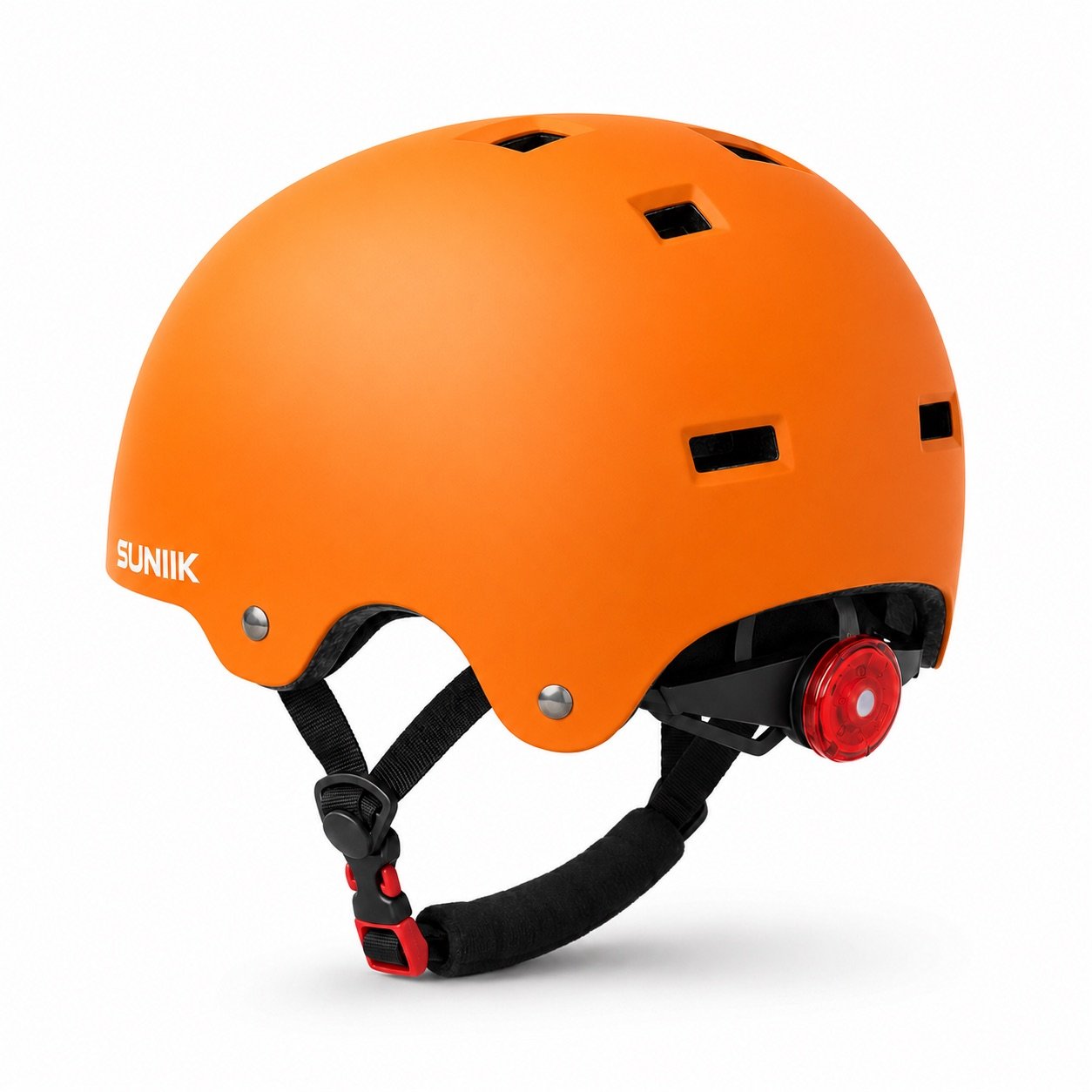 Casco Urbana Regulable Con Luz Trasero Talla L Color Orange